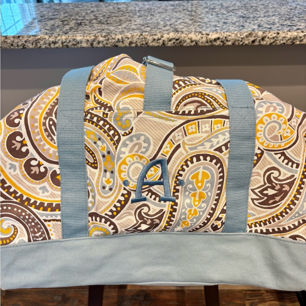 Thirty-One Garden Paisley Weekender Fold-over Bag